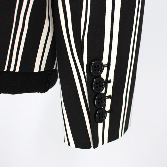 NWT Marc Jacobs Redux Grunge Collection Striped Blazer Jacket Black Ivory size 6 - Picture 9 of 11